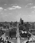 Downtown Dallas skyline, 1949 by Squire Haskins Photography Inc.