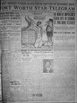 Fort Worth Star-Telegram newspaper front page from 11/21/1909