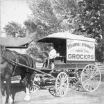 Raymond Baude in Stearns & Stewart Grocers buggy