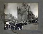 Fire at the Texas & Pacific (T&P) train station, Fort Worth, Texas by C. L. Swartz