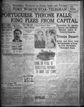 Fort Worth Star-Telegram newspaper front page from 10/05/1910