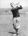Tommy Armour swinging golf club