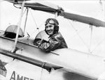 Lady Mary Heath, British aviatrix in plane