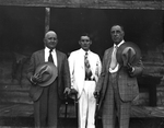 D. W. Griffith and two unidentified men at Shady Oak Farm