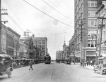 Elm Street, looking west in downtown of Dallas, Texas