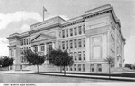 Post card art of Fort Worth High School