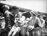 Reg L. Robbins with son Jack Robbins and wife Gladys Robbins