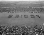 Texas A&M Aggie band spelling "Aggies" at TCU vs. A&M football game