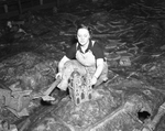 Elizabeth Pearson, secretary and assistant technician of "Holy Land" exhibit