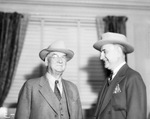 Amon G. Carter (right) with Mr. D.A. Porter of Minneapolis, 1935