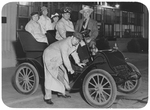 Amon G. Carter and Nenetta Burton Carter in an automobile during 1936 Texas Centennial festivities in Fort Worth