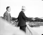 Patrick J. Hurley with Amon G. Carter fishing at Shady Oak Farm
