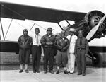 Major General Ben D. Foulois at airport with other Army Flying officers