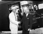 John Nance Garner with Amon G. Carter at airport