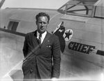 Captain Frank Hawks with the Texaco "Sky Chief" plane