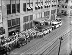 Fort Worth Star-Telegram carrier salesmen and newsboys in front of the Star-Telegram building