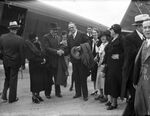 General Hugh Johnson greeted at the airport by Jack H. Hott