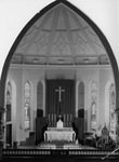 Redecorated interior of Saint Patricks Catholic Church sanctuary, Fort Worth by Jernigan Photo Service