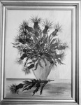 Portrait of floral still life, Texas thistle by Laura Venning