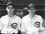 Fort Worth Cats players Danny Shoffner and Ed Greer