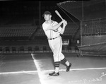 Fort Worth Cats baseball player, Eddie Grimes, batting