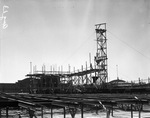 Construction of a cattle barn for the Fort Worth Frontier Centennial
