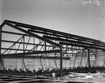 Construction of a cattle barn for the Fort Worth Frontier Centennial