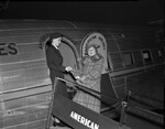 Arrival of American Airlines sleeper planes on inaugural runs