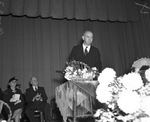 R.W. Records, principal of Riverside High School, at dedication of the school