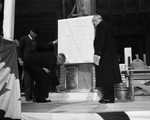 Fritz G. Lanham lays cornerstone of new Administration building of the U.S. Narcotic Farm