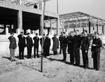 Flag raising ceremony at cornerstone ceremony at new U.S. Narcotic Farm