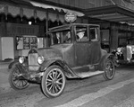 W. C. Durant in driver's seat of the first Star automobile built in 1923