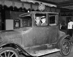 W. C. Durant in driver's seat of the first Star automobile built in 1923