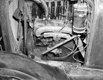 Close-up of the engine in the first Star automobile made by W. C. Durant