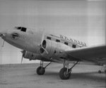 Braniff Airlines plane, inaugural flight of airline from Fort Worth to Brownsville