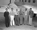 Braniff Airlines plane, inaugural flight of airline from Fort Worth to Brownsville