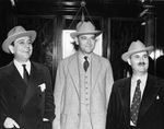 Left to right, Raymond Buck, C. R. Smith, and Dr. Hodges McKnight in Fort Worth