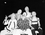 Fort Worth Fall Horse Show and Community Circus; acrobatic clowns, from left, Glenn Wilcox, Pete Colley, Homer Faulkner, Pat Swanson, and Perry Luce, 11/1937