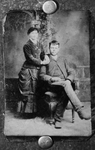 Old tintype photograph of a couple