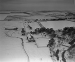 J. M. North's farm from the air during snow
