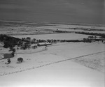 J. M. North's farm from the air during snow