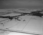 J. M. North's farm from the air during snow