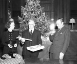Federal Judge James C. Wilson and group at Christmas tree