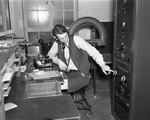 Radio Operator J. J. Hickson working at Fort Worth Municipal Airport