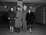 Amon Carter Jr. at train station with family