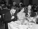 Franklin D. Roosevelt Appreciation Dinner sponsored by Tarrant County Democratic organizations at Hotel Texas; from left, Ben G. Smith of Fort Worth and Faye Du Bose from Helena, Oklahoma