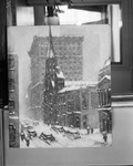 Painting of a New York snow scene by New York artist Guy Wiggins by Guy Wiggins
