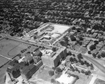 Aerial view of construction of Fort Worth's City-County Hospital