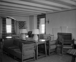 Furnished living room at the east end of the nurses' home