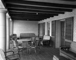 Furnished porch on the 2nd story of the nurses' home